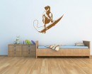 Surfing Boy Vinyl Decals Silhouette Modern Wall Art Sticker